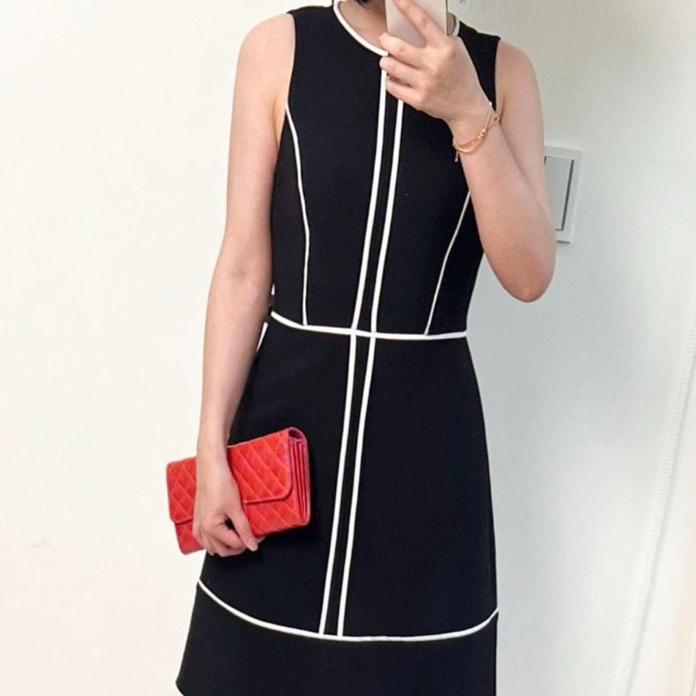 Kate Spade New York Sleeveless Contrast Trim Dress